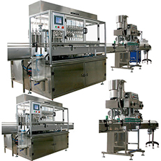 全自動(dòng)容積式灌裝、壓/旋蓋流水線（適用于1－4L，0.5－1L小桶）